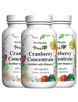 Cranberry concentraat 700mg, 100 capsules (3 Pack - � 15,00 p.st.)